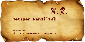 Metzger Renátó névjegykártya
