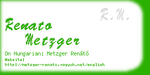 renato metzger business card