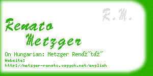 renato metzger business card